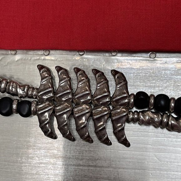 Uno De 50 Bracelet Silver Tone Black Fashion Jewelry With Bag‎ Southwest - Picture 3 of 11